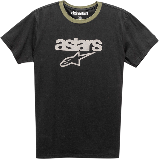 Alpinestars Match T-Shirt - Black/Military, 2XL, Part #12117401010692X
