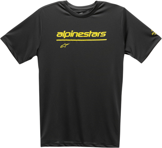 Alpinestars Tech Line Up Performance T-Shirt - Black, XL - Moisture-Wicking and Bacteriostatic Fabric