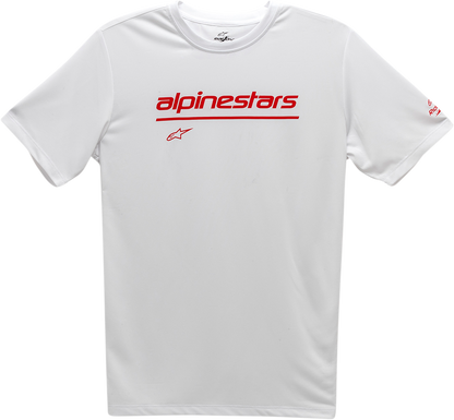 Alpinestars Tech Line Up Performance T-Shirt - White - XL - Breathable Moisture-Wicking Fabric