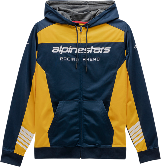 Alpinestars Sessions II Fleece Hoodie - Navy/Gold, Medium, Part #1230531007059M