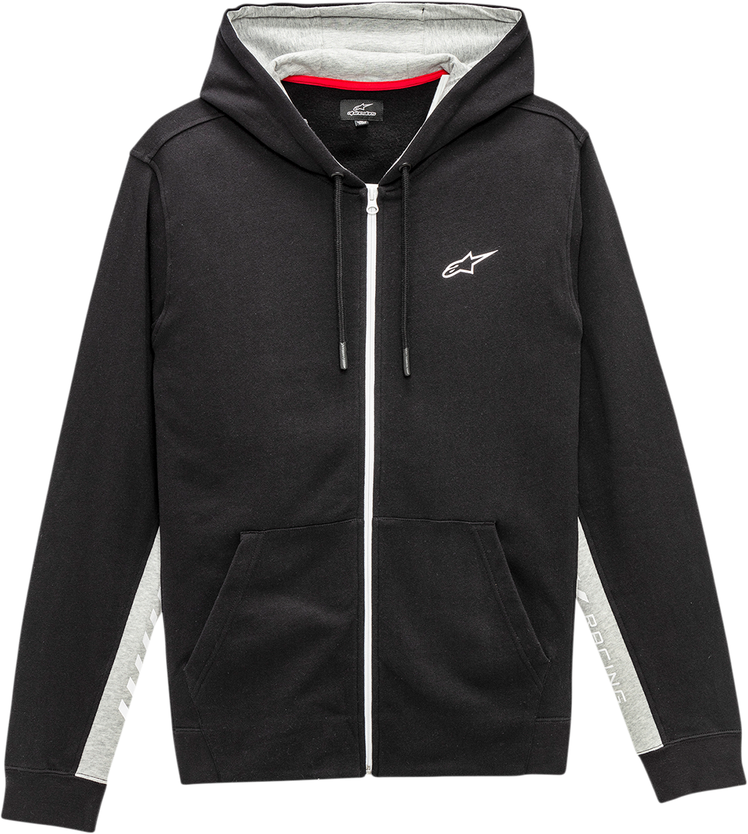 Alpinestars Claim Hoodie Black XL - Comfortable Zip Front Fleece with Logo Graphics