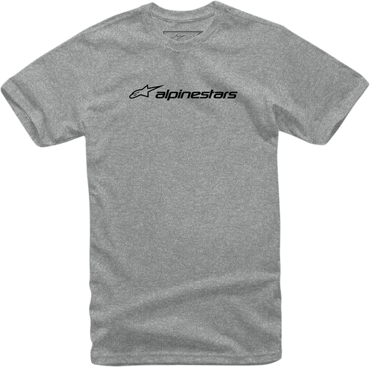 Alpinestars Linear Heather Gray/Black T-Shirt - XL, Comfortable Cotton-Poly Blend