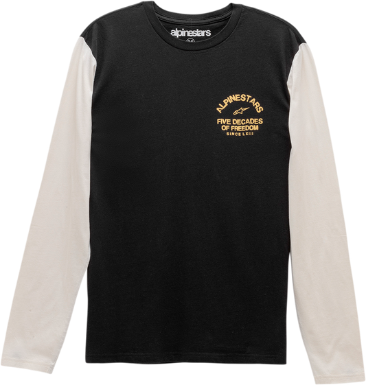 Alpinestars Decades Long-Sleeve T-Shirt - Black - Medium, Part Number 12117400910M
