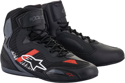 Alpinestars Faster-3 Rideknit® Road Racing Shoes – Black, Gray, Red – US 10 / EU 43