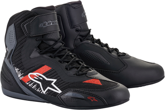 Alpinestars Faster-3 Rideknit® Road Racing Shoes - Black, Gray & Red, US 7 / EU 39
