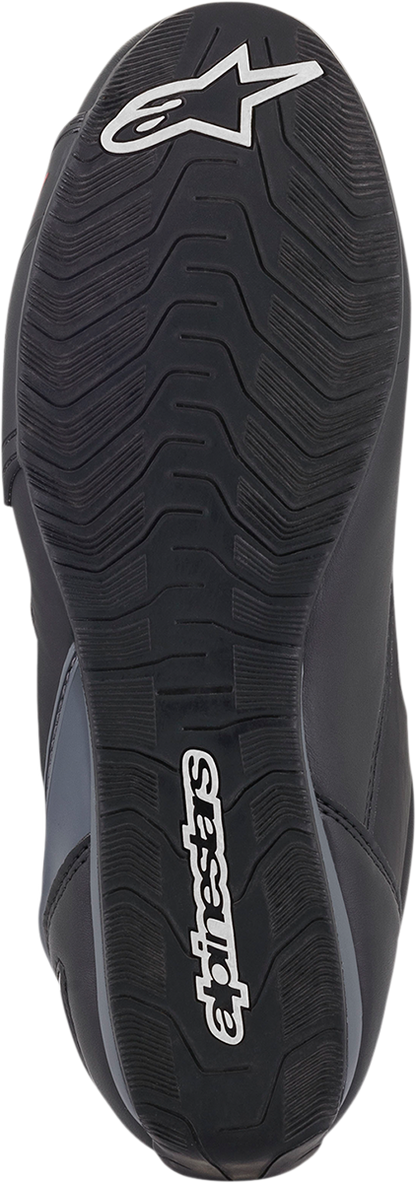 Alpinestars Faster-3 Rideknit® Shoes – Performance Road Racing Footwear in Black/Gray/Red, US 13.5 / EU 47.5