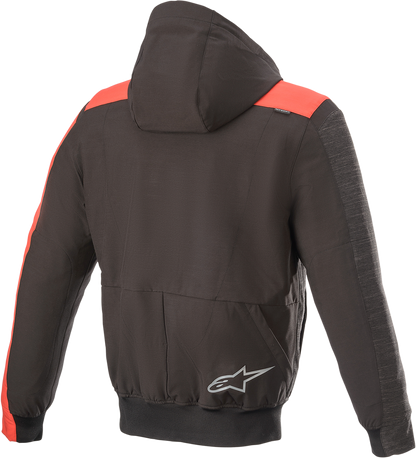 Alpinestars Rhod Windstopper Hoodie 2XL - Black, Gray & Red with Level 1 Nucleon Flex Plus Armor