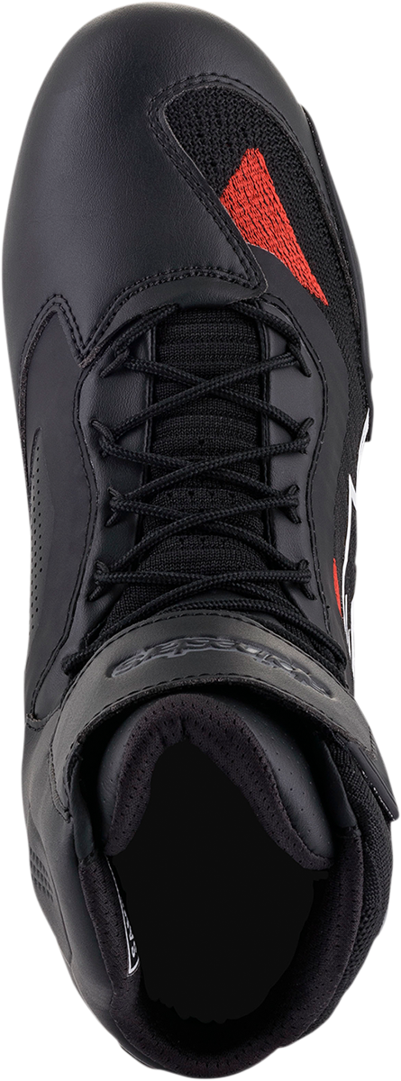 Alpinestars Faster-3 Rideknit® Shoes – Performance Road Racing Footwear in Black/Gray/Red, US 13.5 / EU 47.5