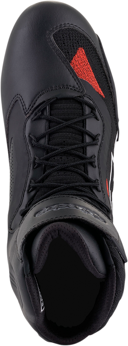 Alpinestars Faster-3 Rideknit® Shoes – Performance Road Racing Footwear in Black/Gray/Red, US 13.5 / EU 47.5