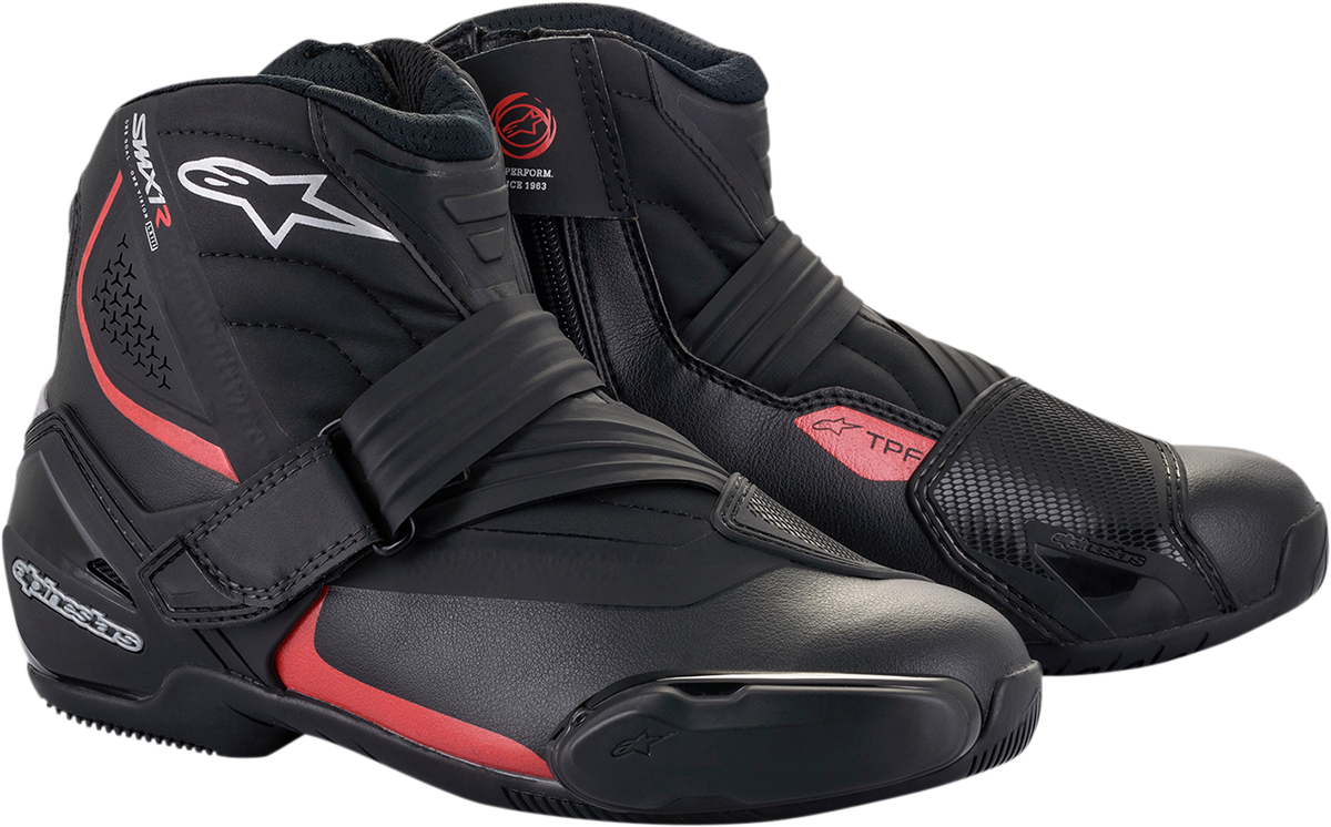 Alpinestars SMX-1 v2 Riding Boots Black/Red US 6.5 / EU 40 – Performance Motorcycle Gear