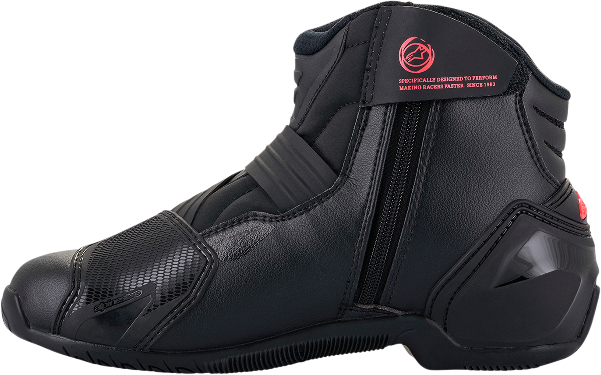 Alpinestars Stella SMX-1R V2 Women's Motorcycle Boots - Black and Pink, US 7 / EU 38