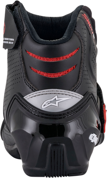 Alpinestars SMX1-R V2 Motorcycle Boots - Black/Red, US 12.5 / EU 48 (Part #2224021-13-48)