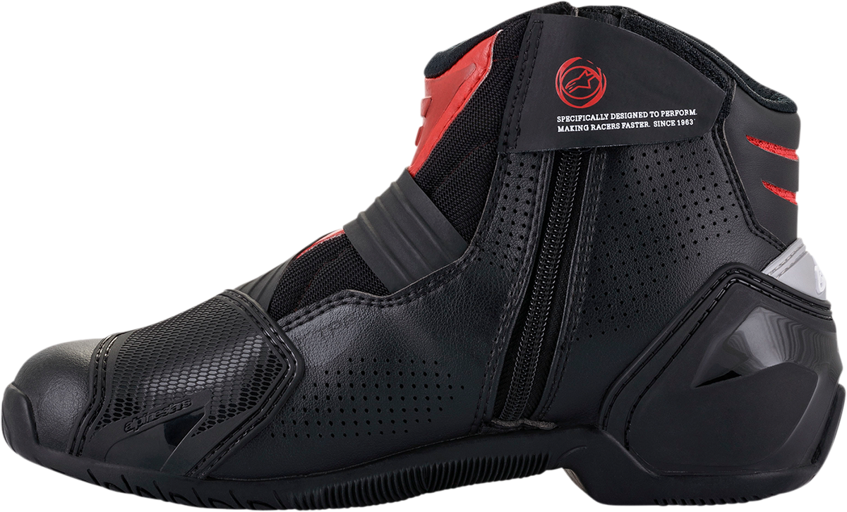 Alpinestars SMX1-R V2 Motorcycle Boots - Black/Red, US 12.5 / EU 48 (Part #2224021-13-48)