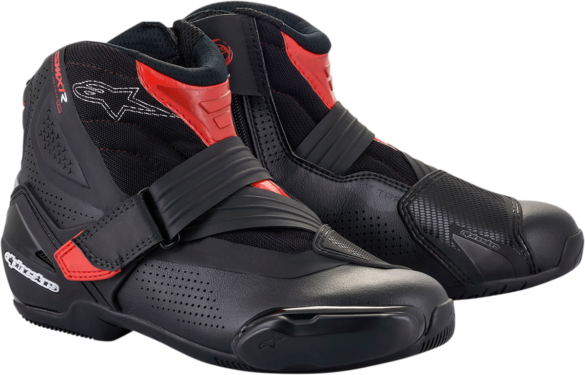 Alpinestars SMX1-R V2 Motorcycle Boots - Black/Red, US 11.5 / EU 46, Part Number 2224021-13-46
