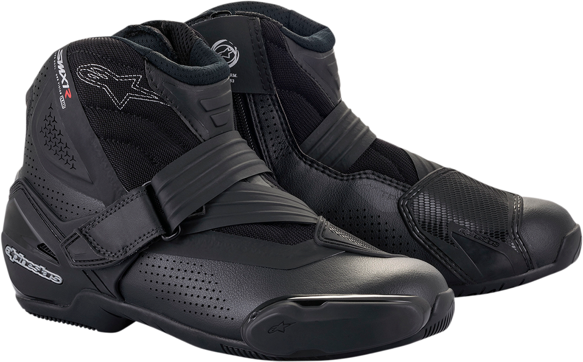 Alpinestars SMX1-R V2 Motorcycle Racing Boots - Black, US 6.5 / EU 40 - Part Number 2224021-1100-40