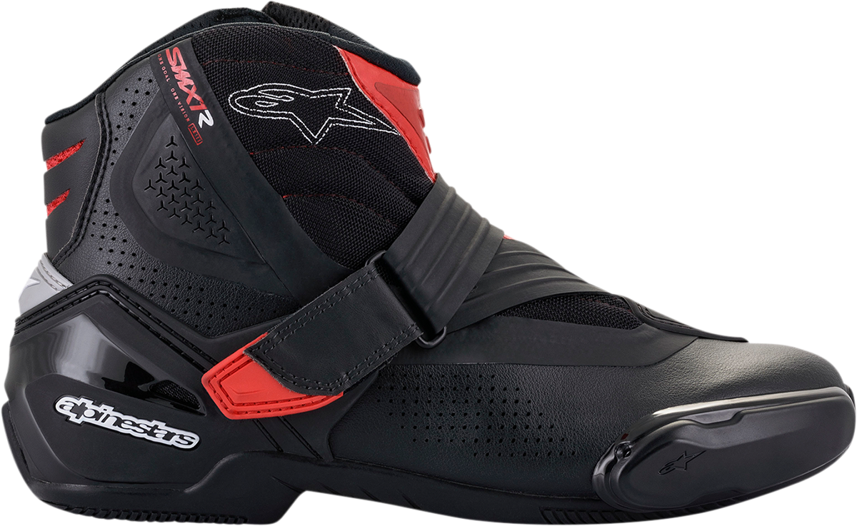 Alpinestars SMX1-R V2 Motorcycle Boots - Black/Red US 10.5 / EU 45, Part 2224021-13-45