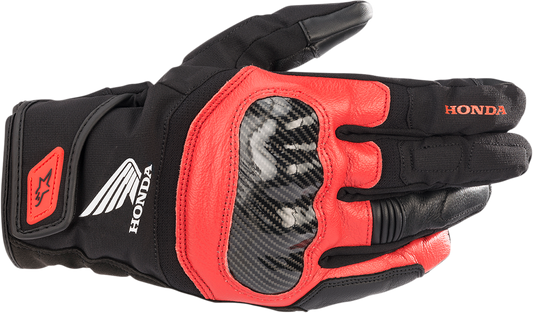 Alpinestars Honda SMX Z Drystar® Gloves - Black/Bright Red, Size XL (Part #3527321-1303-XL)