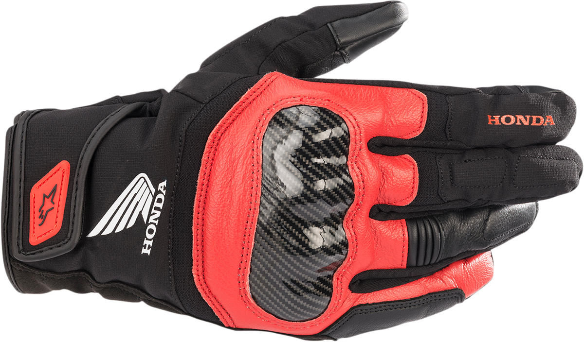 Alpinestars Honda SMX Z Drystar® Gloves - Black and Bright Red, Large