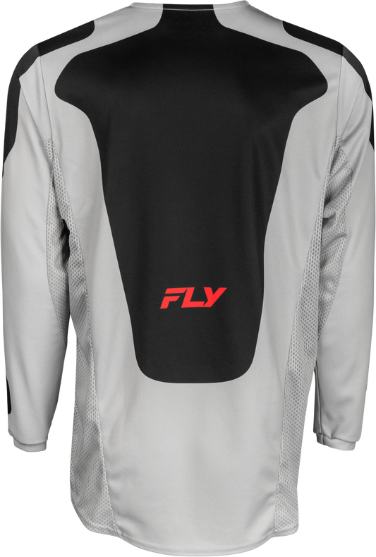 Fly Racing Kinetic Sym Jersey Light Grey/Red/Black Small