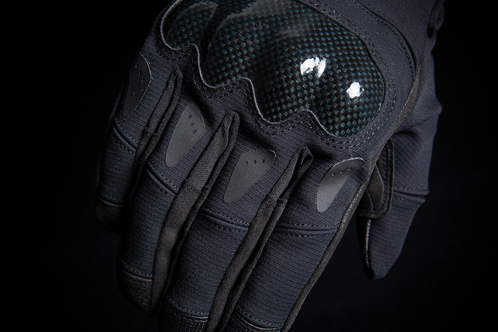 ICON Stormhawk™ Gloves - Black Medium, Model 3301-3966 - Three-Season Motorcycle Riding Gloves