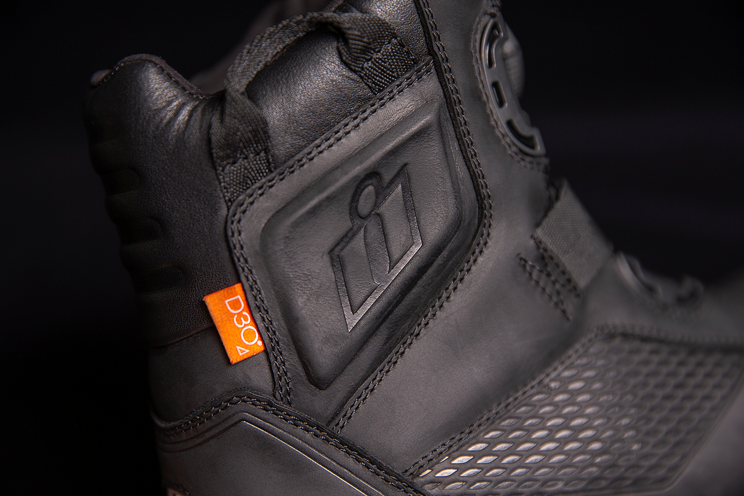 ICON Stormhawk Boots - Black Size 7 – Water-Resistant Leather Motorcycle Boots with BOA® Fit System