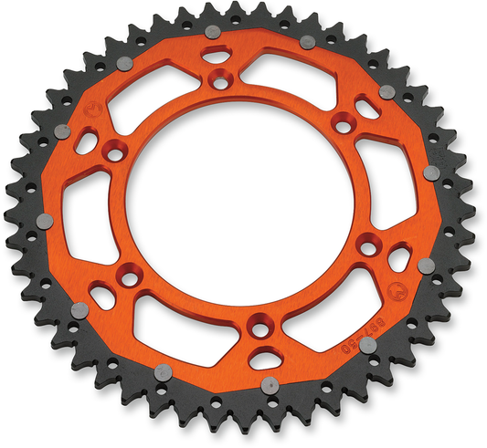 MOOSE OFFROAD 49-Tooth Dual Sprocket for Husqvarna, Husaberg, and KTM - Orange (Part #1210-897-49-14X)