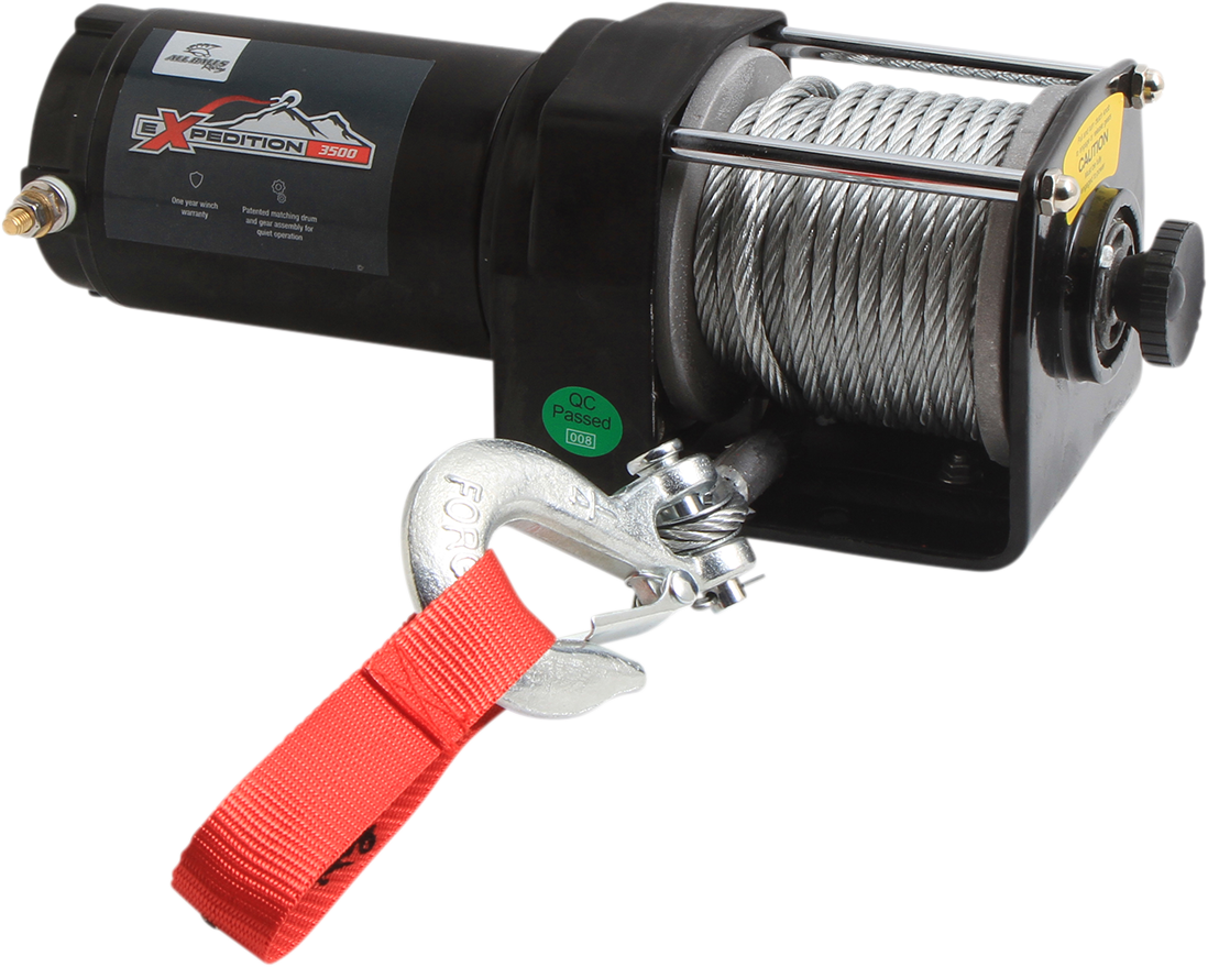 ALL BALLS Winch 3500 LB Wire with 2 Bolt Mount - Model 431-01022