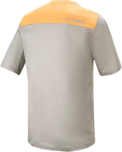 Alpinestars Drop 4.0 Short-Sleeve Jersey XL by Alpinestars - Gray Steel and Tangerine, Part Number 1766220-6004-XL