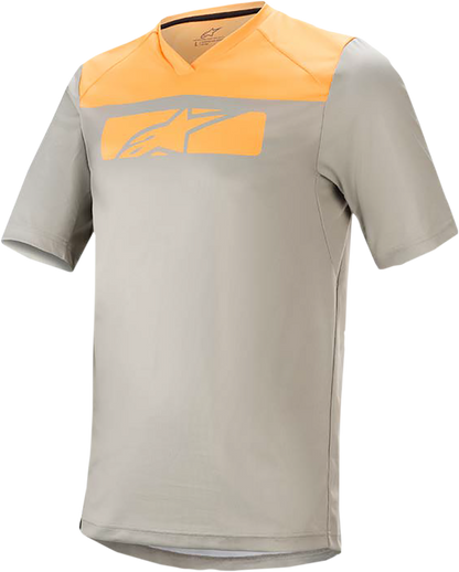 Alpinestars Drop 4.0 Short-Sleeve Jersey XL by Alpinestars - Gray Steel and Tangerine, Part Number 1766220-6004-XL