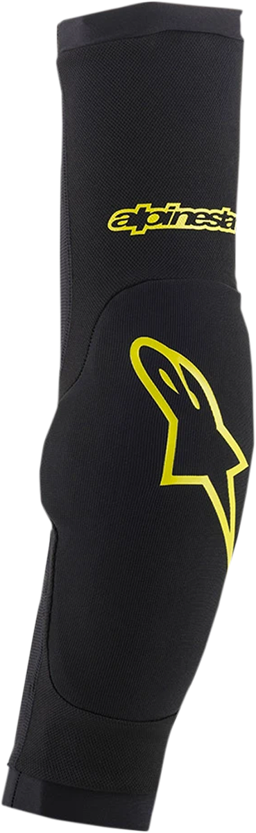 Alpinestars Paragon Plus Medium Elbow Protectors - Black and Acid Yellow, Model 1652519-1047-MD