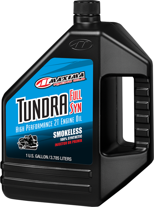 MAXIMA RACING OIL Tundra Full-Synthetic 2T Engine Oil – 1 Gallon for Cold Climate Snowmobiles
