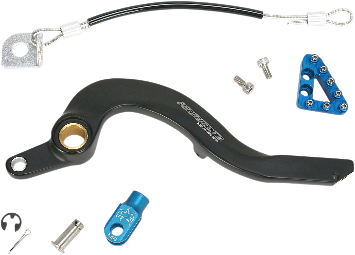 Moose Offroad Yamaha Brake Pedal - Model 82-0222-21-22 with Adjustable CNC Tips and Stainless Steel Components