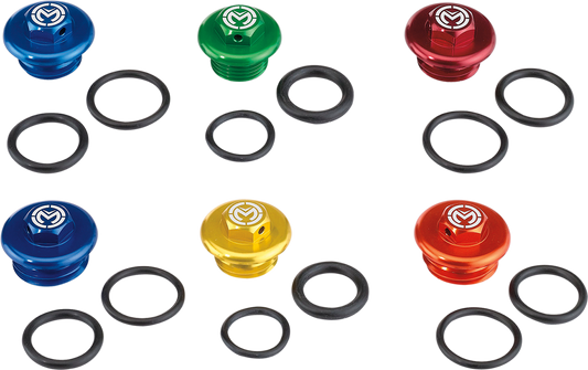 MOOSE OFFROAD Honda T14-6302R Red Aluminum Oil Cap Kit