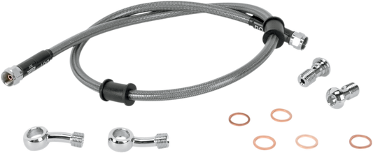 MOOSE OFFROAD Rear Stainless Steel Brake Line for Kawasaki KLR 650 KAW-6031R