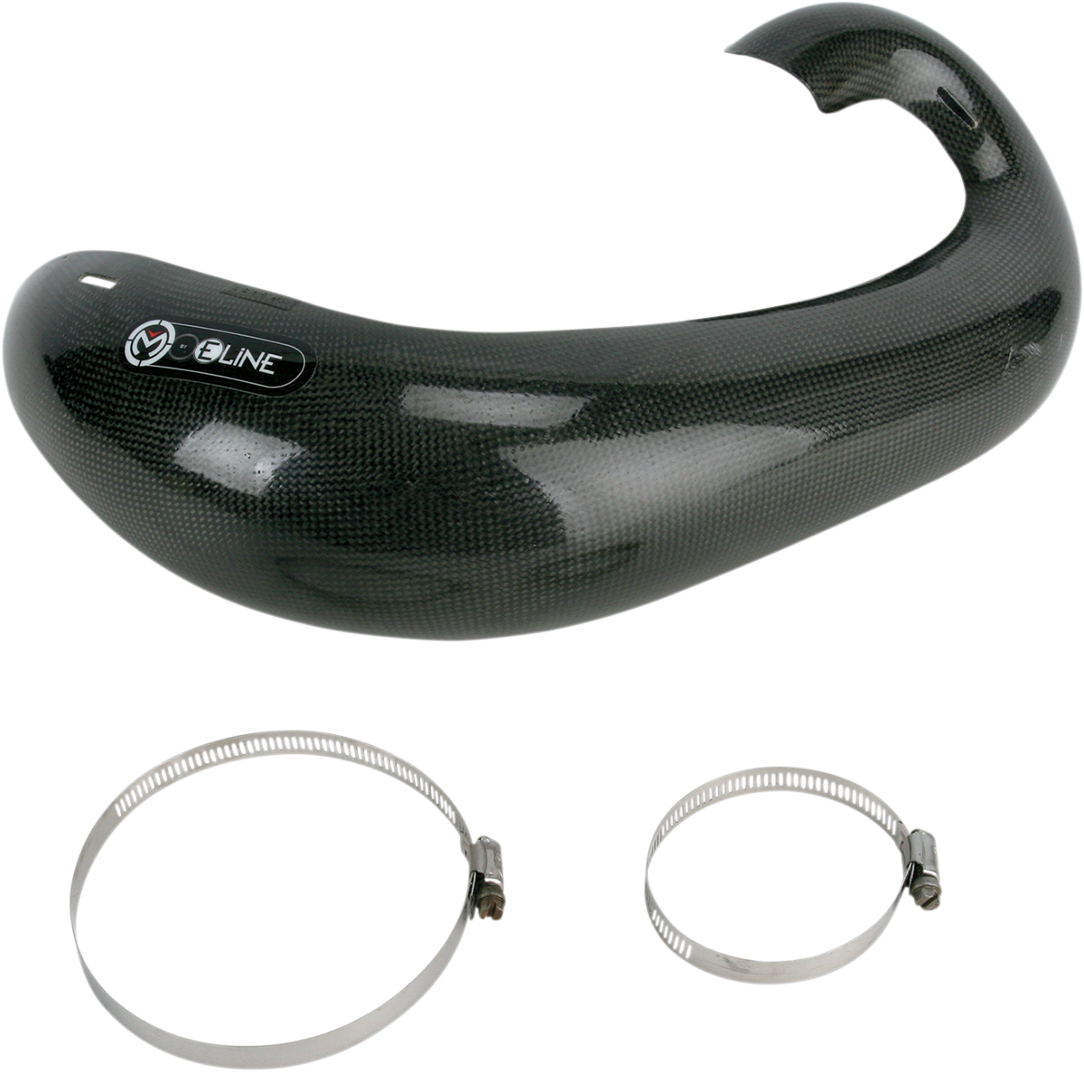 Moose Offroad MPG087 Carbon Fiber Exhaust Pipe Guard for Enhanced Protection and Performance