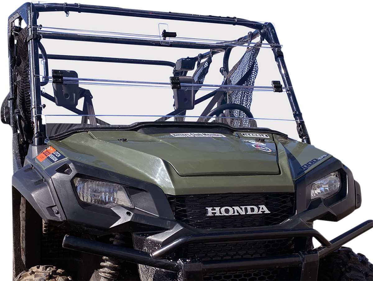 MOOSE OFFROAD Full Folding Windshield - Deluxe for Pioneer V000258-12200M