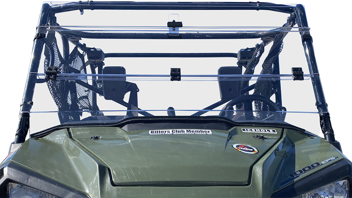 MOOSE OFFROAD Full Folding Windshield - Deluxe for Pioneer V000258-12200M