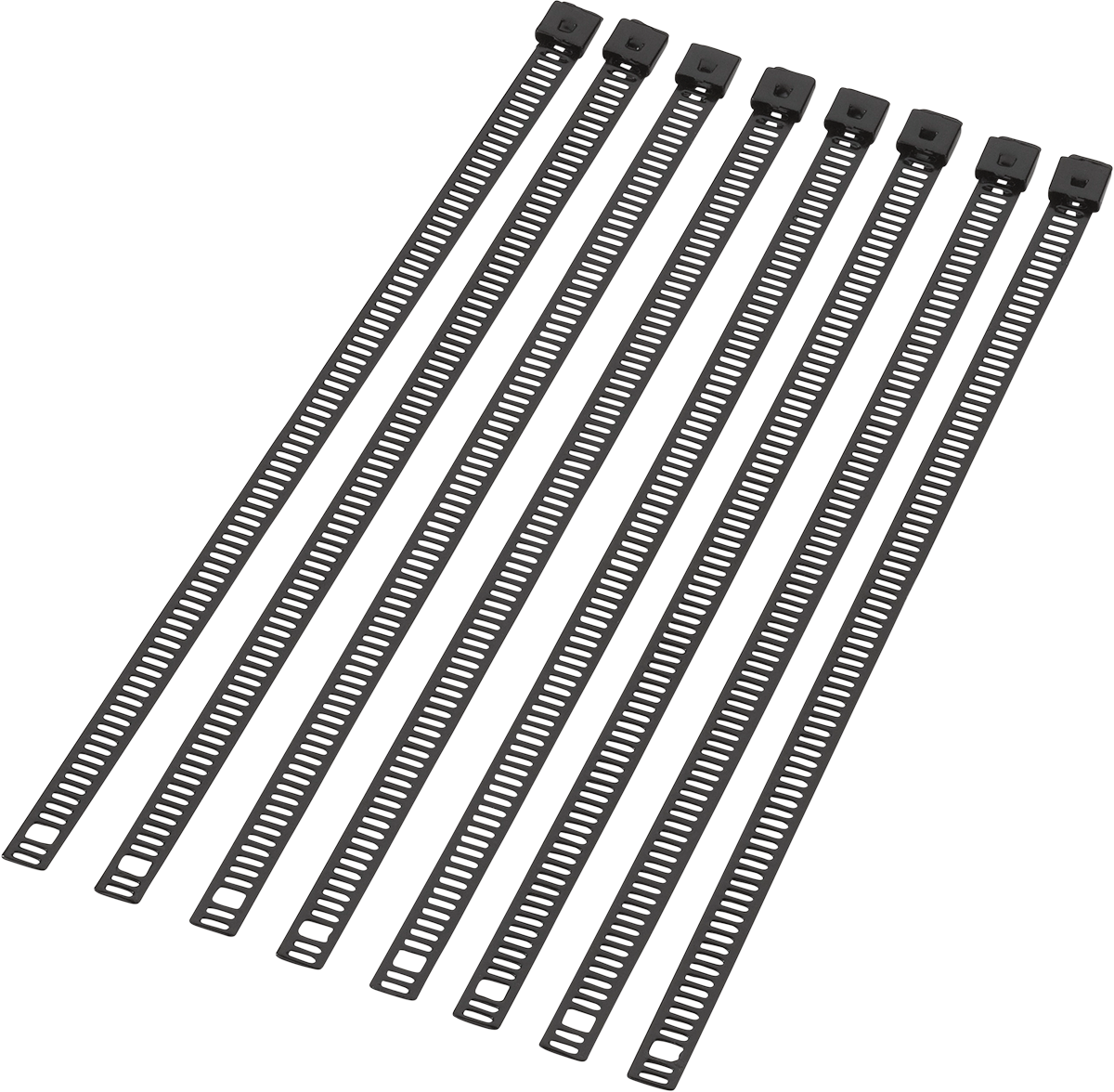 MOOSE OFFROAD 8-Inch Black Stainless Steel Cable Tie with Self-Locking Design (8 Pack) - Part 304-0510