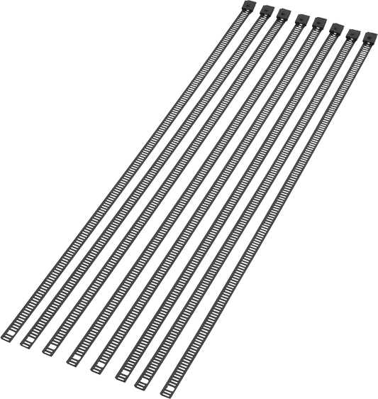 MOOSE OFFROAD 14-Inch Black Stainless Steel Cable Ties (8 Pack) – Model 304-0516