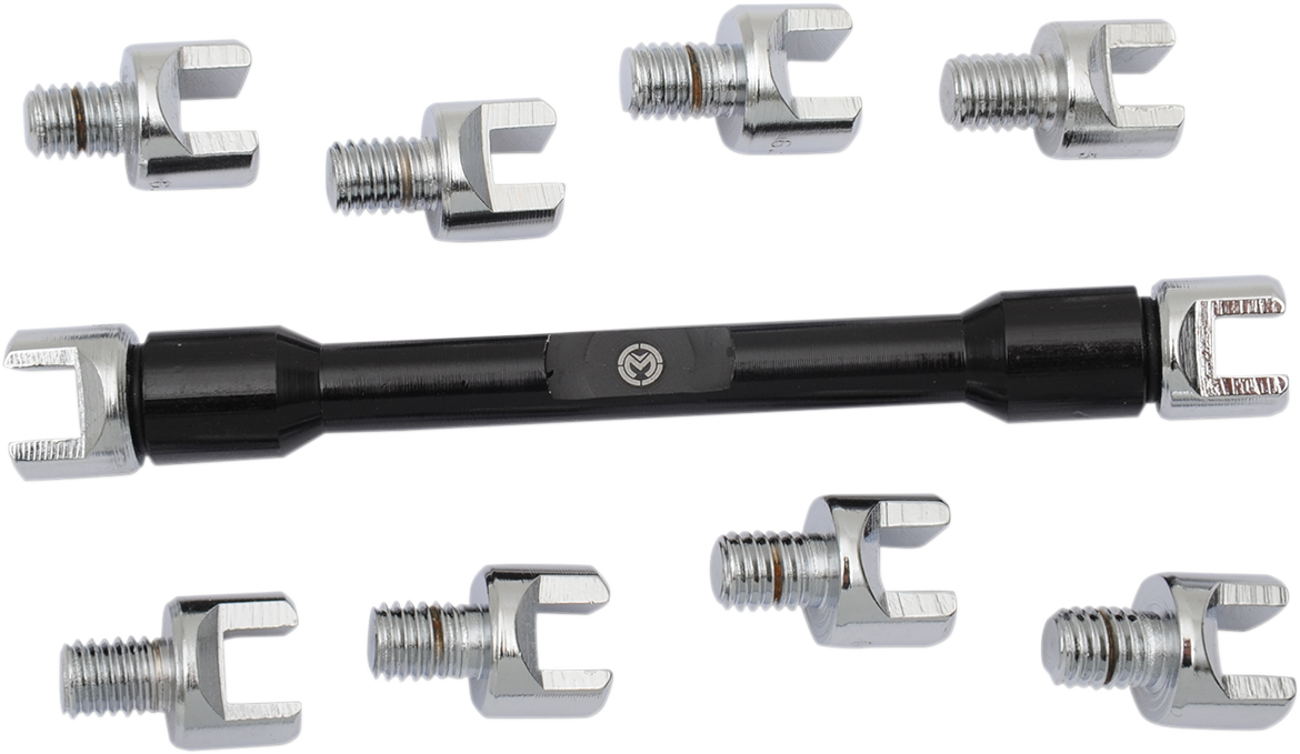 Moose Offroad Spoke Wrench Kit NC-6008 – Includes Ten Machined Aluminum Handle Bits for Motorcycle and Off-Road Wheel Maintenance