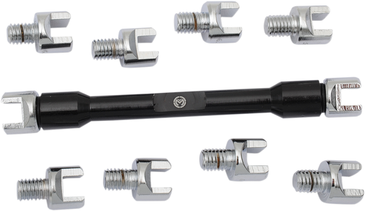 Moose Offroad Spoke Wrench Kit NC-6008 – Includes Ten Machined Aluminum Handle Bits for Motorcycle and Off-Road Wheel Maintenance