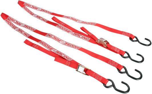 Moose Offroad Soft-Tie Tie-Downs - Red (Part #3920-0303)