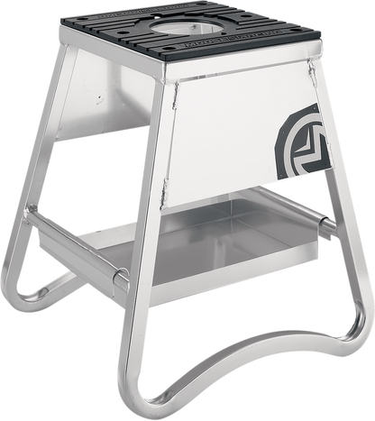 Moose Offroad Aluminum Bike Stand M212M - Stable Silver Motorcycle Support with Removable Tray