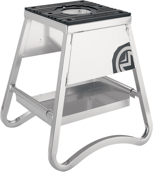 Moose Offroad Aluminum Bike Stand M212M - Stable Silver Motorcycle Support with Removable Tray