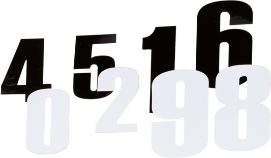 Moose Offroad Race Number 7 - White, 4.5-inch High-Gloss Vinyl Decal - Part #80007