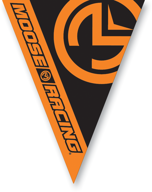 Moose Offroad Orange and Black Pennant Flags - Part No. 9904-0386