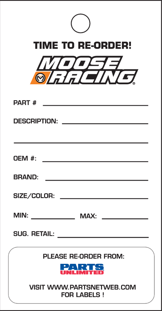 MOOSE OFFROAD Reorder Cards - Moose 9904-0546