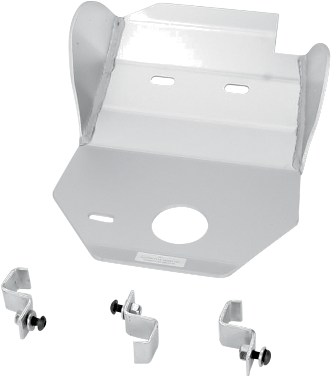 MOOSE OFFROAD Skid Plate for Honda CR250R – Part 451, Silver Aluminum Protection
