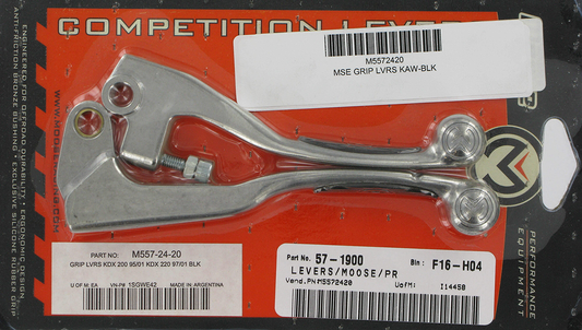 MOOSE OFFROAD Competition Lever Set - Black (Part Number 1SGWE42)