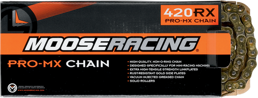 Moose Offroad 420 RXP Pro-MX Drive Chain - 100 Links, Gold Finish (Part Number: M576-00-100)